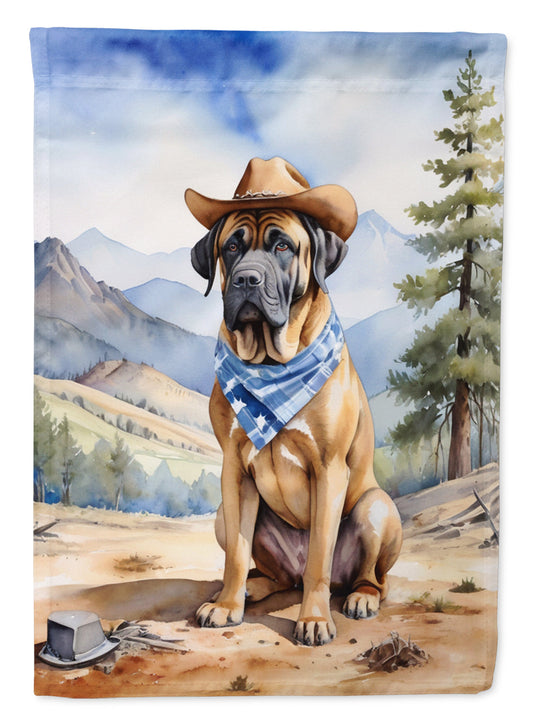 Mastiff Cowboy Welcome House Flag