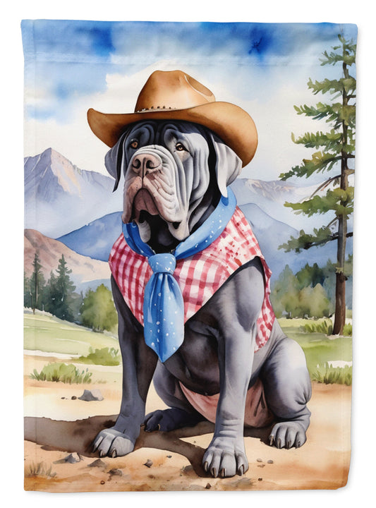 Neapolitan Mastiff Cowboy Welcome House Flag