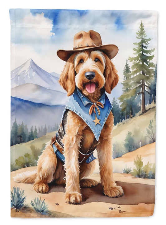 Otterhound Cowboy Welcome House Flag
