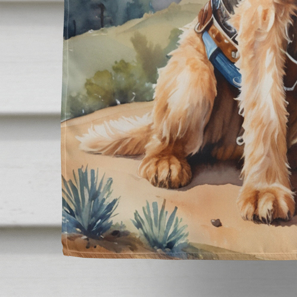 Otterhound Cowboy Welcome House Flag