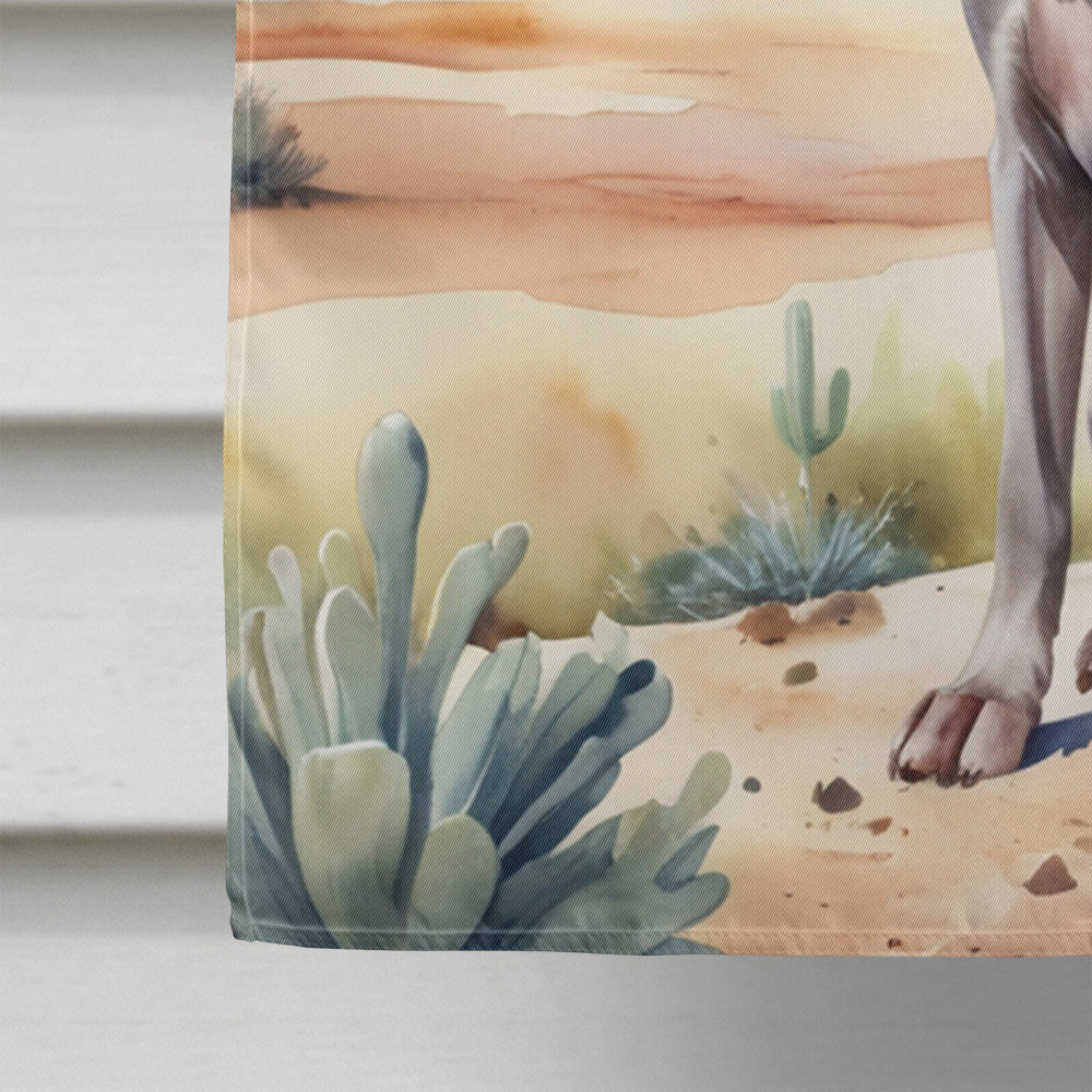 Weimaraner Cowboy Welcome House Flag