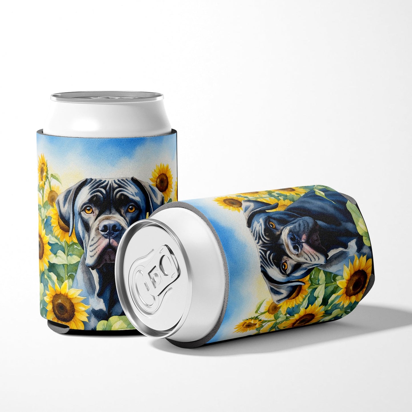 Cane Corso in Sunflowers Can or Bottle Hugger