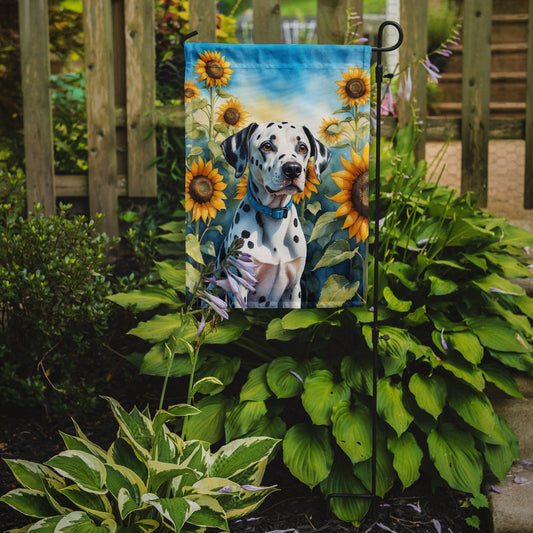 Dalmatian in Sunflowers Garden Flag – Bright Dog-Themed Yard Decor