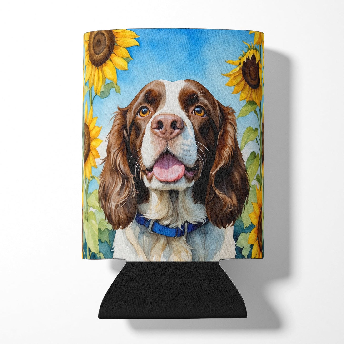 English Springer Spaniel in Sunflowers Can or Bottle Hugger