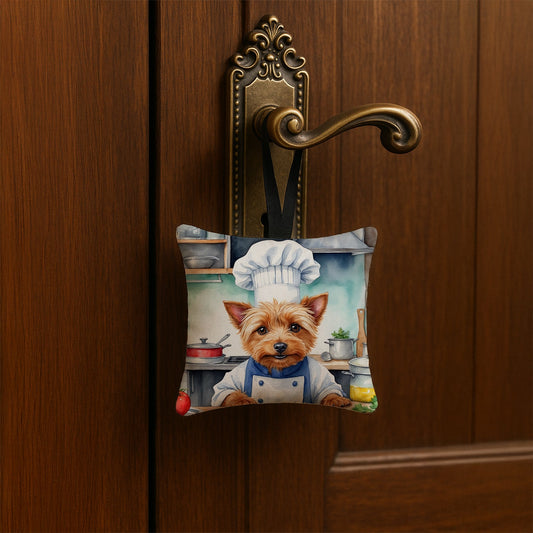 Australian Terrier The Chef Hanging Square Fabric Ornament 3.5 × 3.5