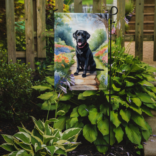 Labrador Retriever Spring Path Garden Flag  – Dog-Themed Floral Outdoor Decor