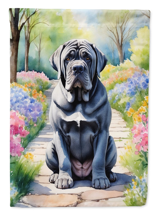 Neapolitan Mastiff Spring Path Garden Flag  – Dog-Themed Floral Outdoor Decor