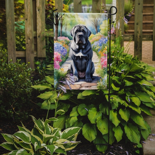 Neapolitan Mastiff Spring Path Garden Flag  – Dog-Themed Floral Outdoor Decor