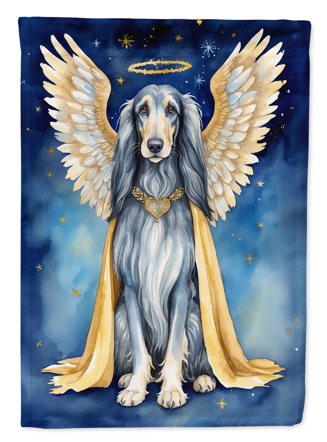Afghan Hound My Angel Garden Flag – Memorial or Christmas Dog Angel Decor