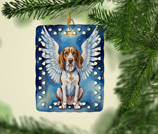American English Coonhound My Angel Porcelain Ornament
