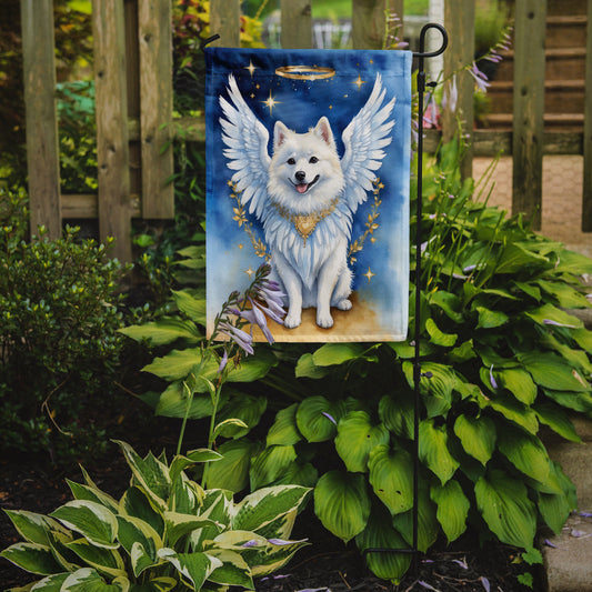American Eskimo My Angel Garden Flag – Memorial or Christmas Dog Angel Decor