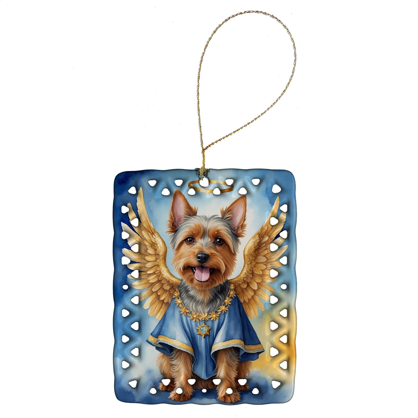 Australian Terrier My Angel Porcelain Ornament