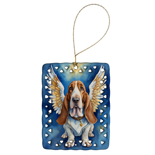 Basset Hound My Angel Porcelain Ornament