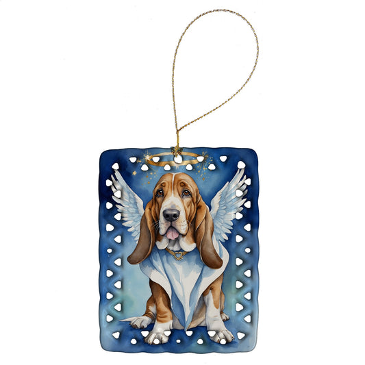 Basset Hound My Angel Porcelain Ornament