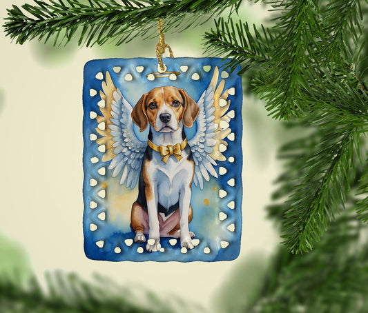 Beagle My Angel Porcelain Ornament