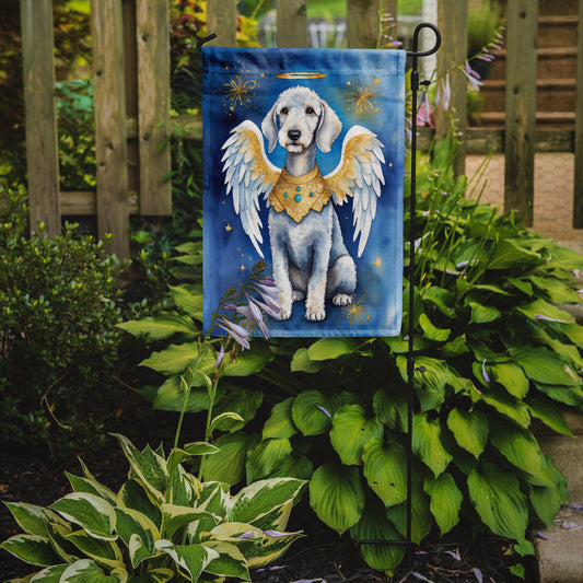 Bedlington Terrier My Angel Garden Flag – Memorial or Christmas Dog Angel Decor