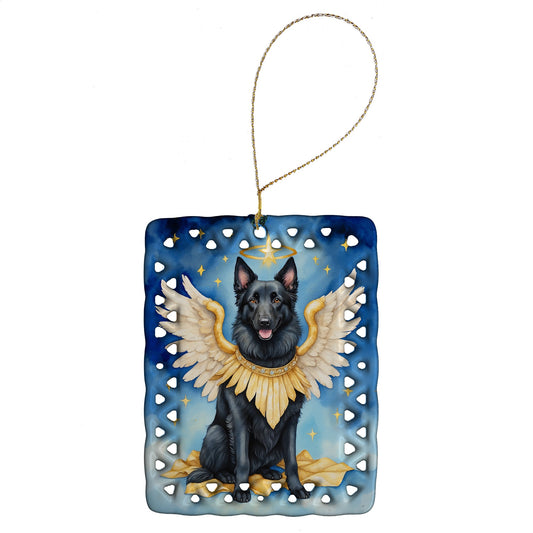 Belgian Sheepdog My Angel Porcelain Ornament