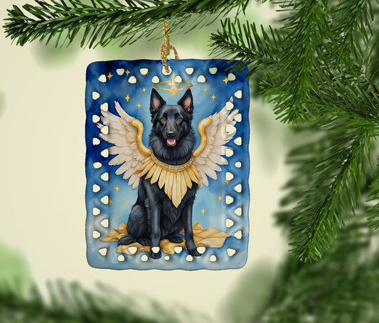 Belgian Sheepdog My Angel Porcelain Ornament