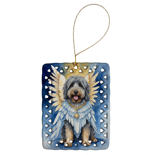 Bergamasco Sheepdog My Angel Porcelain Ornament
