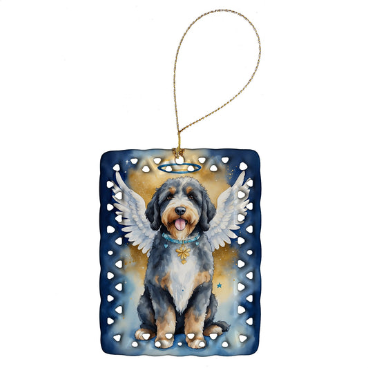 Bernedoodle My Angel Porcelain Ornament