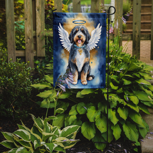 Bernedoodle My Angel Garden Flag – Memorial or Christmas Dog Angel Decor