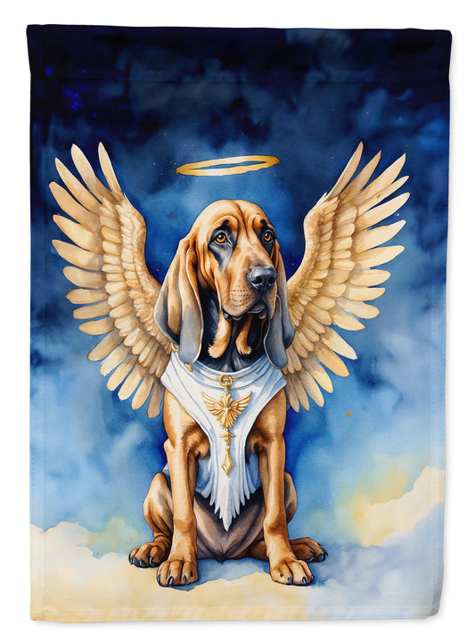 Bloodhound My Angel Garden Flag – Memorial or Christmas Dog Angel Decor