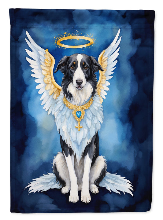 Borzoi My Angel Garden Flag – Memorial or Christmas Dog Angel Decor