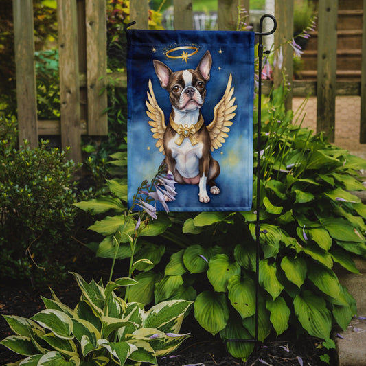 Boston Terrier My Angel Garden Flag – Memorial or Christmas Dog Angel Decor