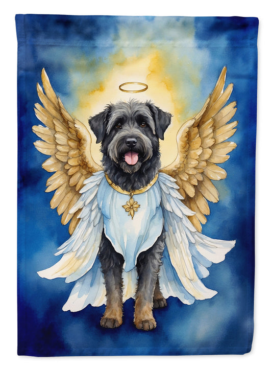 Bouvier des Flandres My Angel Garden Flag – Memorial or Christmas Dog Angel Decor