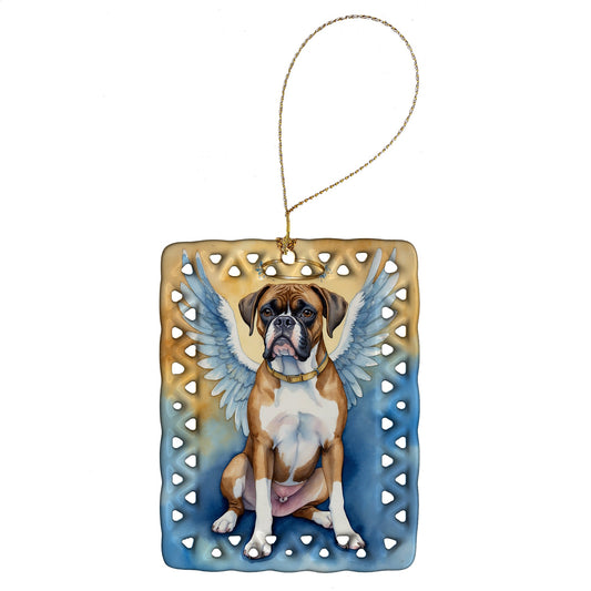 Boxer My Angel Porcelain Ornament