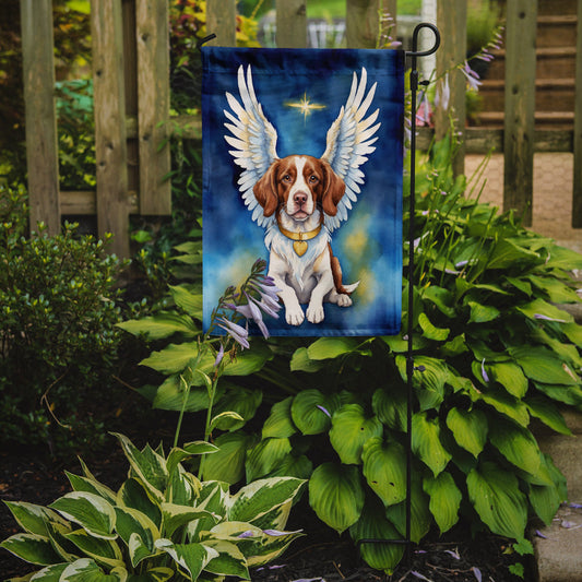Brittany Spaniel My Angel Garden Flag – Memorial or Christmas Dog Angel Decor