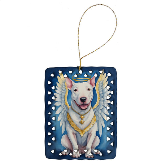 Bull Terrier My Angel Porcelain Ornament