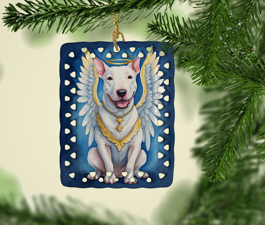 Bull Terrier My Angel Porcelain Ornament