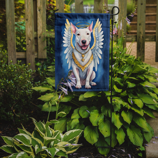 Bull Terrier My Angel Garden Flag – Memorial or Christmas Dog Angel Decor