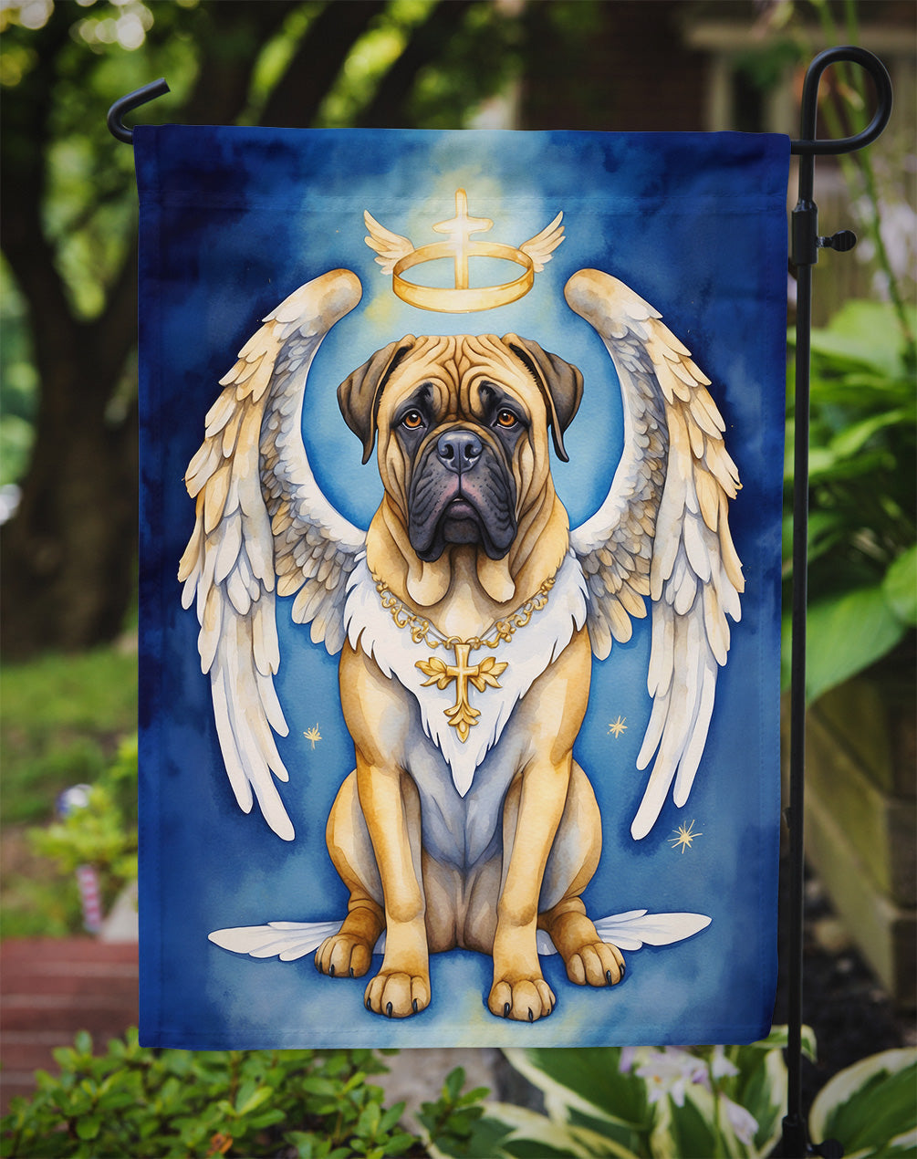 Bullmastiff My Angel Garden Flag – Memorial or Christmas Dog Angel Decor