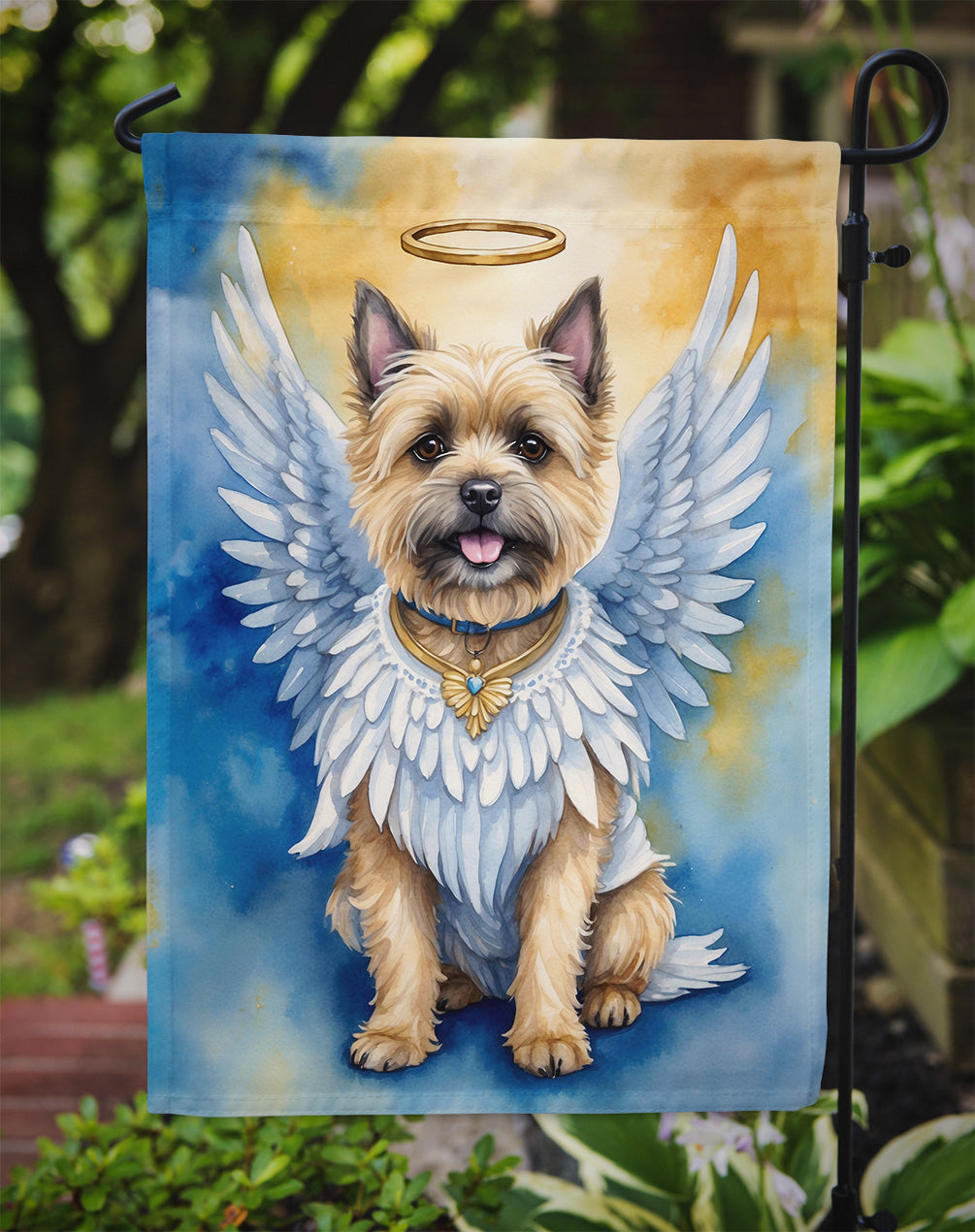 Cairn Terrier My Angel Garden Flag – Memorial or Christmas Dog Angel Decor