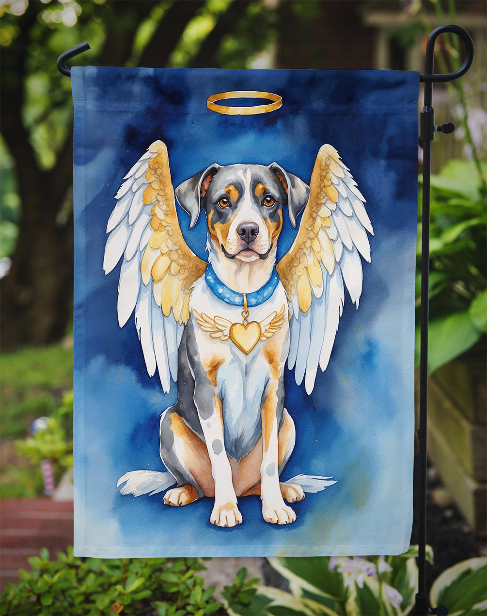 Catahoula My Angel Garden Flag – Memorial or Christmas Dog Angel Decor