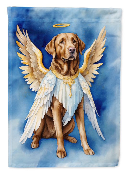 Chesapeake Bay Retriever My Angel Garden Flag – Memorial or Christmas Dog Angel Decor