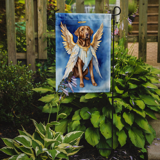Chesapeake Bay Retriever My Angel Garden Flag – Memorial or Christmas Dog Angel Decor