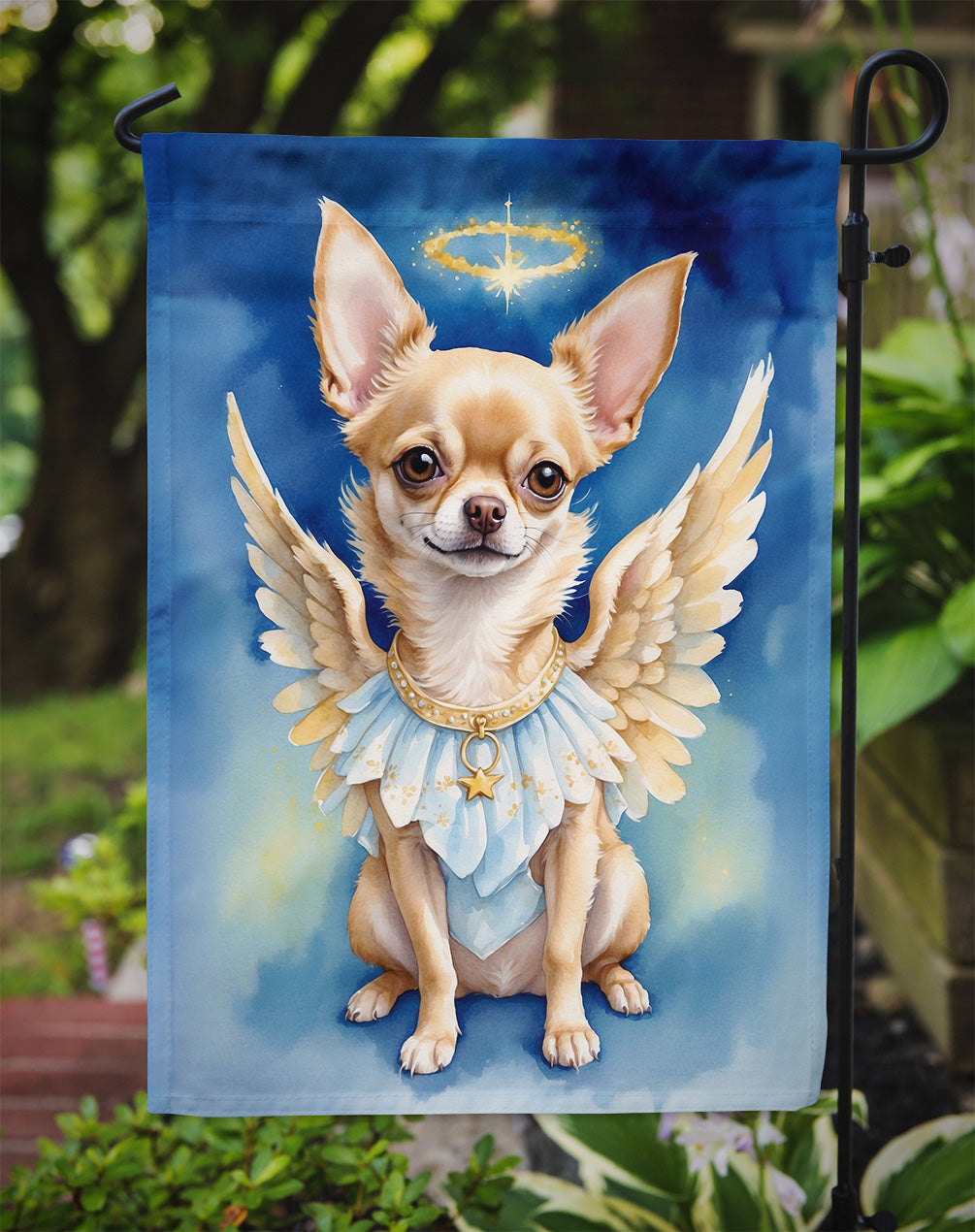 Chihuahua My Angel Garden Flag – Memorial or Christmas Dog Angel Decor