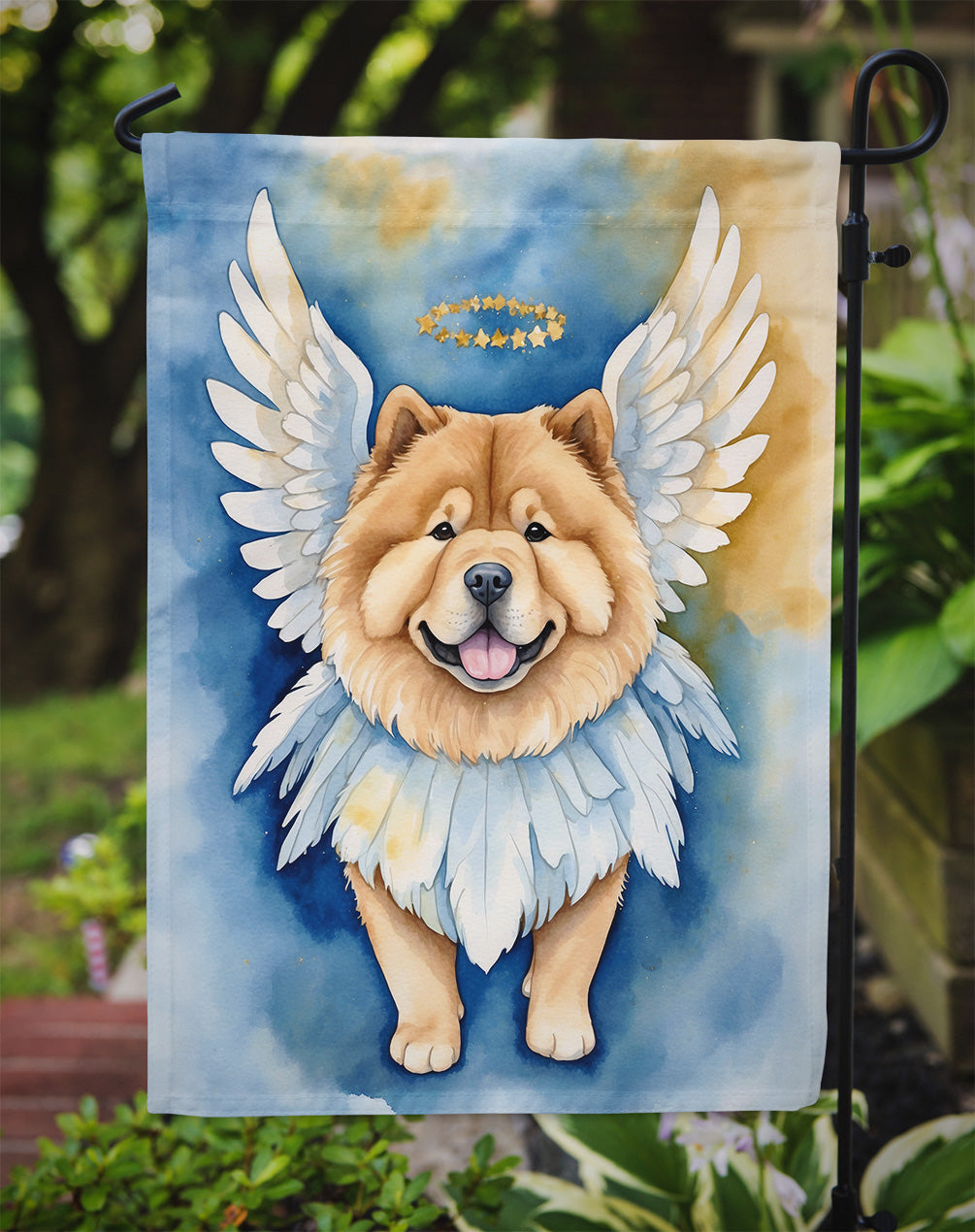 Chow Chow My Angel Garden Flag – Memorial or Christmas Dog Angel Decor
