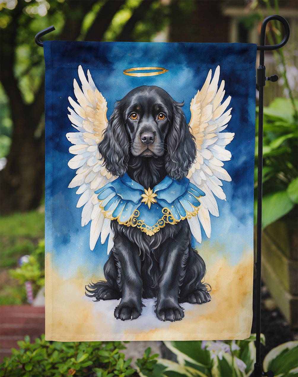 Cocker Spaniel My Angel Garden Flag – Memorial or Christmas Dog Angel Decor