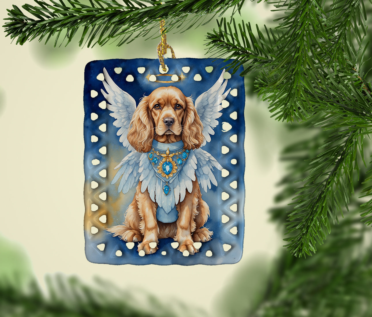 Cocker Spaniel My Angel Porcelain Ornament
