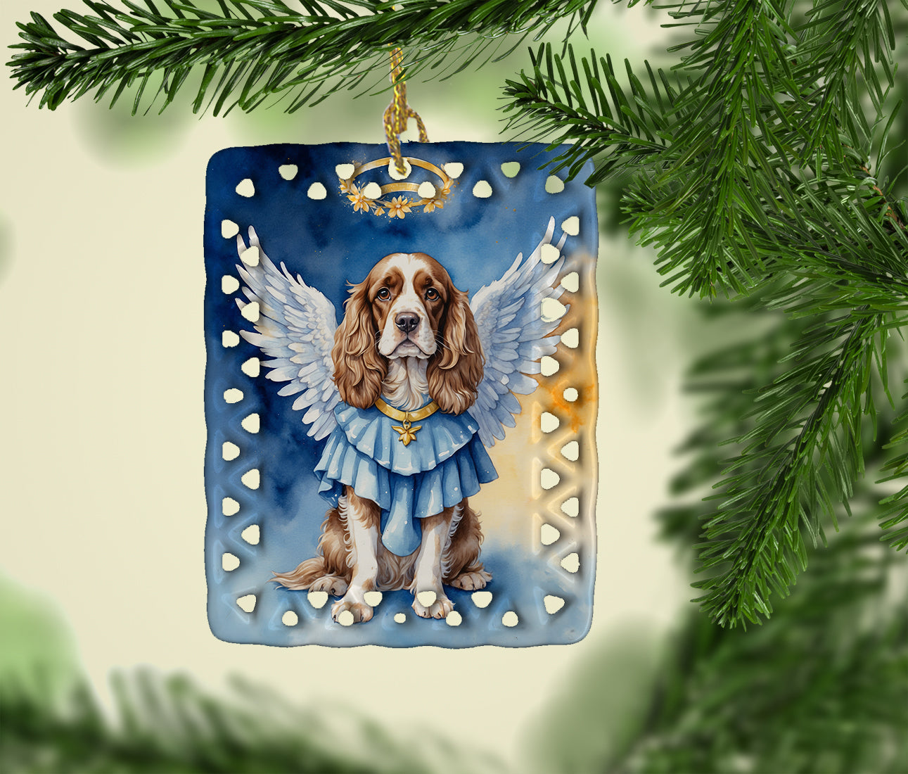 Cocker Spaniel My Angel Porcelain Ornament