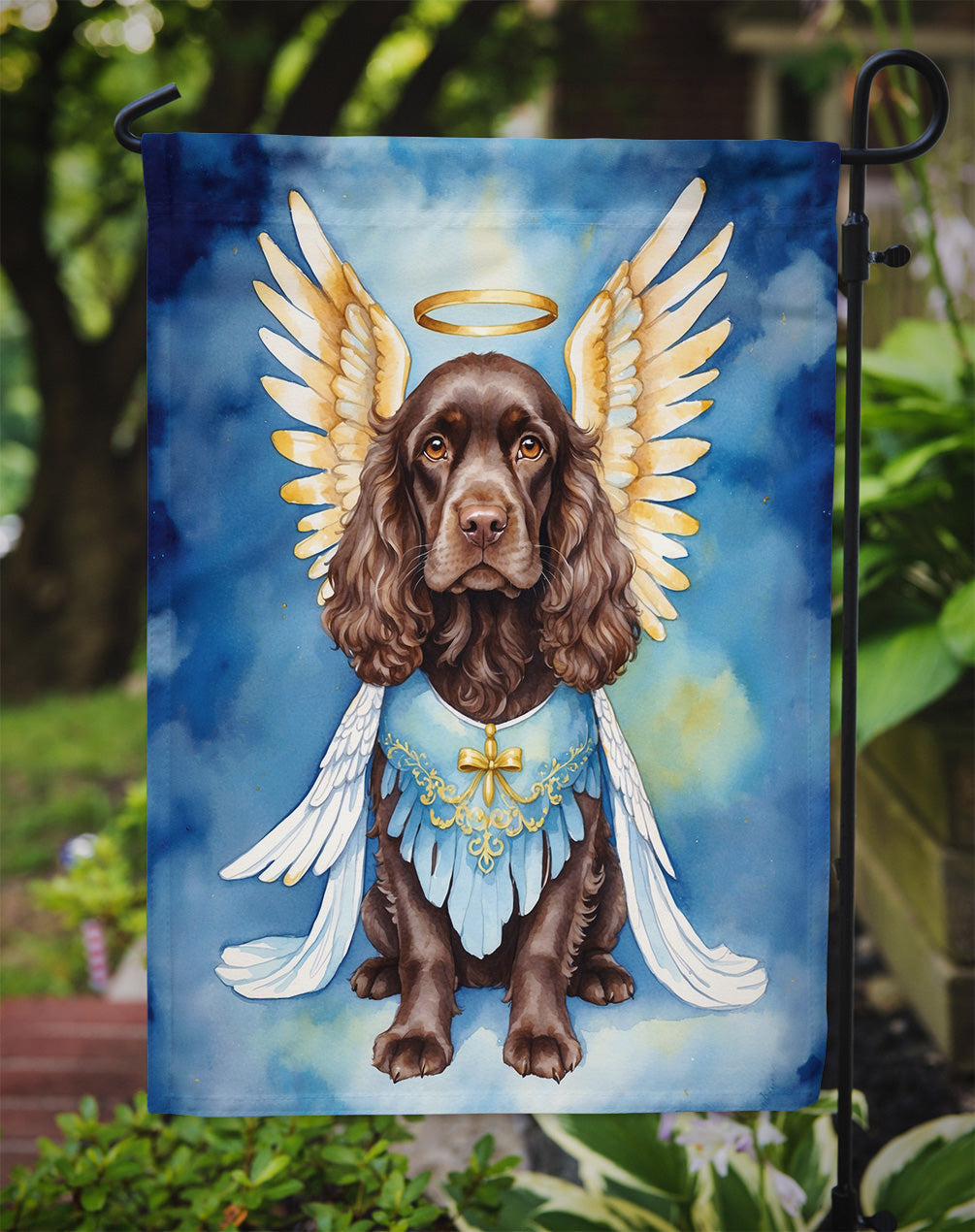 Cocker Spaniel My Angel Garden Flag – Memorial or Christmas Dog Angel Decor