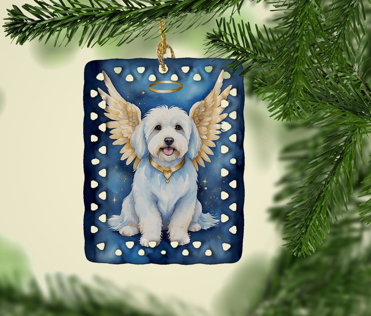 Coton de Tulear My Angel Porcelain Ornament