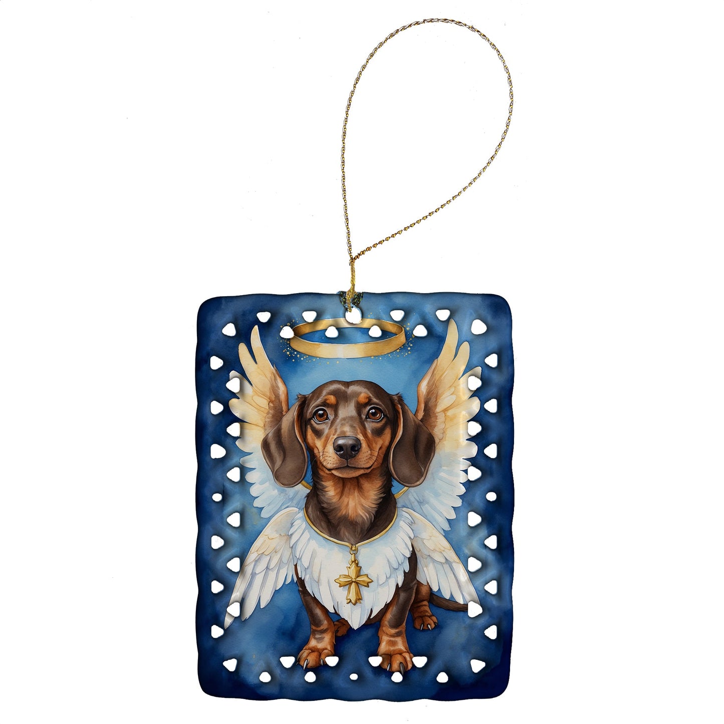 Dachshund My Angel Porcelain Ornament