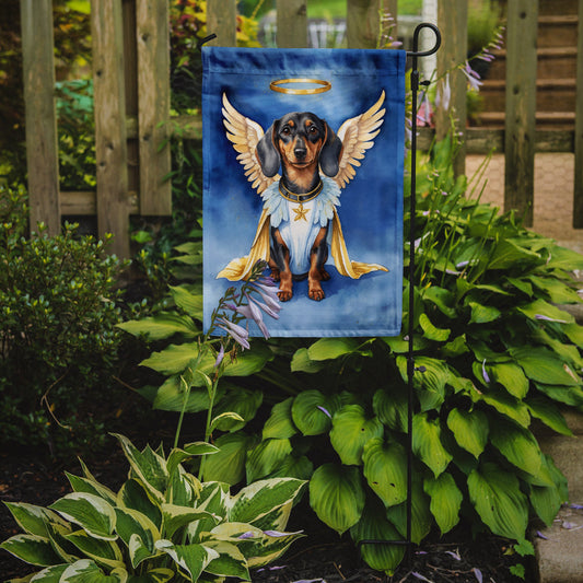 Dachshund My Angel Garden Flag – Memorial or Christmas Dog Angel Decor