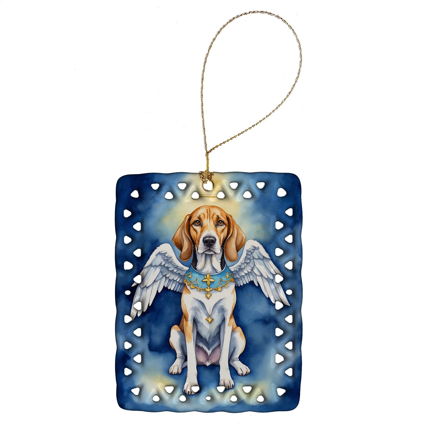 English Foxhound My Angel Porcelain Ornament
