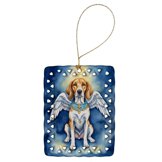 English Foxhound My Angel Porcelain Ornament